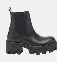 D-Hammer - Bottines Chelsea en cuir avec semelle crantée Diesel