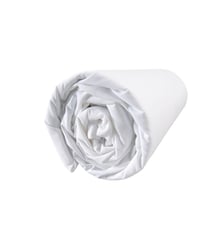 Drap housse en satin de coton lavé bonnet 30cm, NUIT SATINÉE Blanc Cerise
