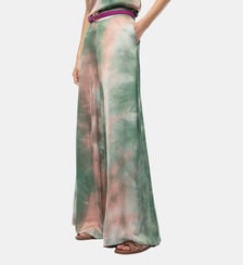 Pantalon en satin aux reflets dégradés Pinko