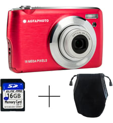 Appareil photo Compact DC8200 Rouge Pack Etui + Carte SD 16GB Agphaphoto