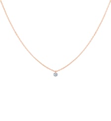 Collier 360° - Diamant solitaire 0,07ct - Or rose 750‰ La Brune & La Blonde