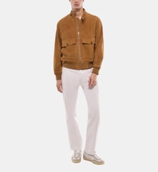Blouson en daim à poches plaquées Fursac
