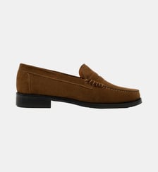 Stanford - Mocassins En Cuir Velours Cognac Parallèle
