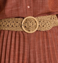 Ceinture large en paille La Fée Maraboutée