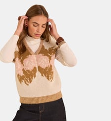 Pull Crème Sans Manches En Alpaga Et Laine Mélangés Adelaide Maison 123