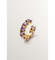 Brassard d’oreille plaqué or jaune avec cristaux violets Aristocrazy