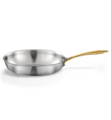 Gourmet Doré - Poêle 24 cm inox triply avec poignée laiton Cuisinox