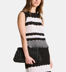 Pull en maille rayée ajourée La Fée Maraboutée