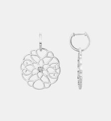 Créoles Épisode Indélébile | Moucharabieh en Argent avec diamant blanc La Garçonne Diamant