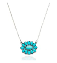 Collier chaîne avec cabochon central sertie de pierres LEIKA Hipanema