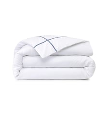 Housse de couette en percale de coton gris, Athéna Yves Delorme