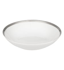 Assiette creuse à calotte en porcelaine finition platine - MALMAISON Christofle