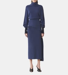 Robe Midi En Laine Et Cachemire Lanvin