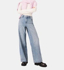 Jean large avec strass all over Maje