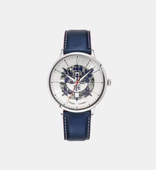 Montre automatique Élysée Argenté, Bleu 456D126 Pierre Lannier