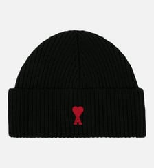 Bonnet Ami de Coeur Rouge unisexe AMI Paris