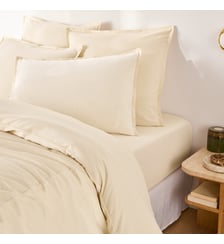 Housse de couette biface velours/coton lavé Noria La Redoute Interieurs