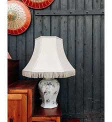 Lampe en céramique à franges Suzanne N°573- Produit chiné Debongout