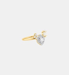 Bague, nacre blanche, diamants, or jaune Morganne Bello