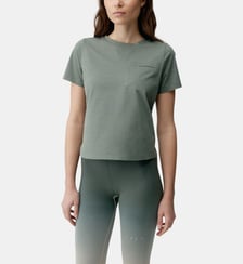 T-shirt de sport femme Rosella Manches courtes finition thermosoudée Born Living Yoga