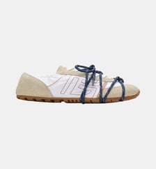 Basket Racer 45 en nylon et cuir suédé Balmain
