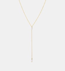 Collier cravate longue venus nacre blanche Caroline Najman