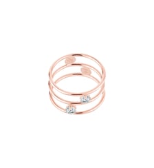 Bague Double HULA HOOP - 2 diamants, poids total 0,40ct approx. - Or rose 750‰ La Brune & La Blonde