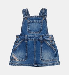 Salopette courte en denim Diesel Kids