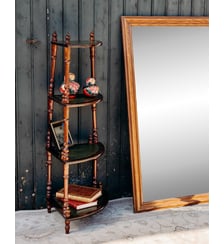 Étagère d'angle sculpté Gaëlle N°862- Produit chiné Debongout