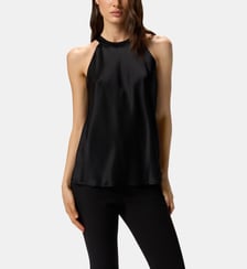 Top avec nœud en satin et crêpe georgette Pinko