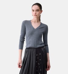 Pull en laine à col en V Liu Jo