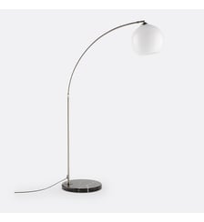 Lampadaire arc acier, marbre et acrylique La Redoute Interieurs