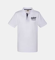 Polo avec logo brodé et patte contrastée Schott