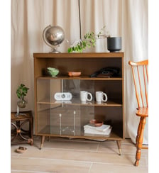 Vitrine en bois plaqué Victoria N°1303- Produit chiné Debongout