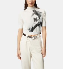 Pull à manches mi-longues avec imprimé cheval reimagine pinko x patrick mcdowell Pinko