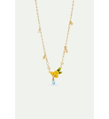 Collier pendentif fleur de mimosa et petites perles Les Néréides