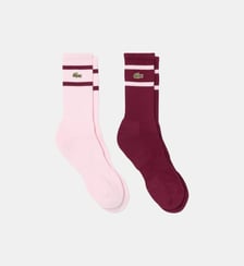 Lot de 2 paires de chaussettes rayées Lacoste