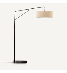 Lampadaire arc, métal fer et lin AM.PM