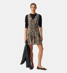 Robe courte motif léopard Ikks