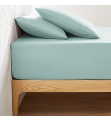Drap housse uni polycoton, bonnet 32 cm La Redoute Interieurs