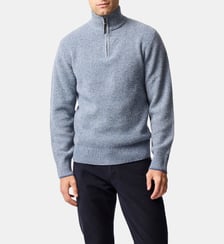 Pull droit en laine à col zip Robbies Road Rodd & Gunn