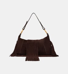 Sac Mathilde En Cuir Velours À Franges Vanessa Bruno
