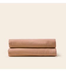 Drap Plat  Satin de coton lavé uni à nouettes Madura