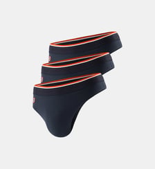 Lot de 3 strings bleu marine en coton Le Slip Francais