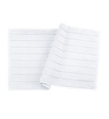 Tapis de bain 100% Coton BIO, DOUCEUR NATURE Blanc Cerise