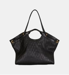 Sac cabas Tote Large en cuir surpiqué Balmain