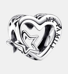 Charm Ajouré Famille Cœur et Étoile Pandora