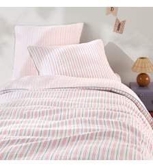 Housse de couette enfant, en gaze de coton, à rayures La Redoute Interieurs