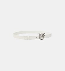 Fine ceinture love birds en cuir 2cm Pinko