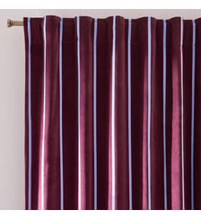 Rideau tamisant, rayé, en velours, avec pattes cachées La Redoute Interieurs